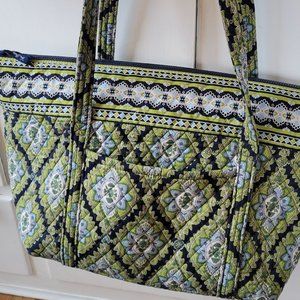 Vera Bradley medium duffel, navy and green